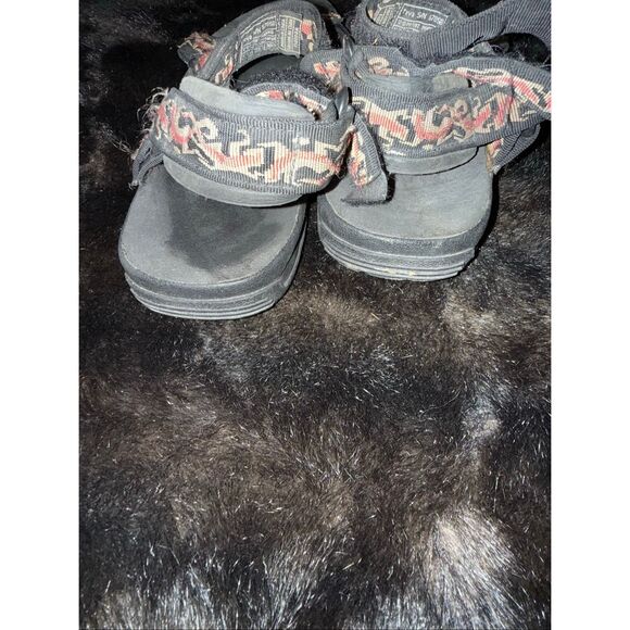 Teva Men's Hurricane Black Red Beige Lizard Sport Hiking Sandals Size 12 M - Picture 3 of 4